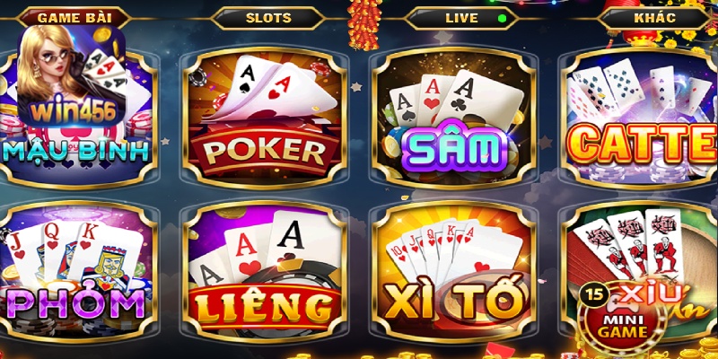 Hệ thống game bài Win456 đa dạng