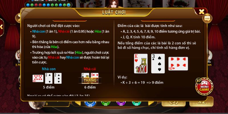 Quy tắc khi tham gia Baccarat tại Win456 người chơi cần nắm rõ